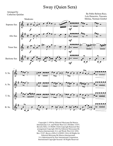Sway (quien Sera) (arr. Catherine Quinlan)