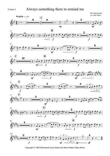 (there's) Always Something There To Remind Me (arr. Bill Willis)