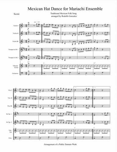 Mexican Hat Dance for Mariachi Ensemble (arr. Rodolfo Gonzalez)