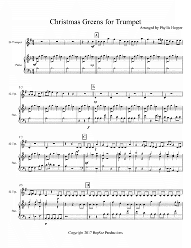 Christmas Greens for Trumpet (arr. Phyllis Hopper)
