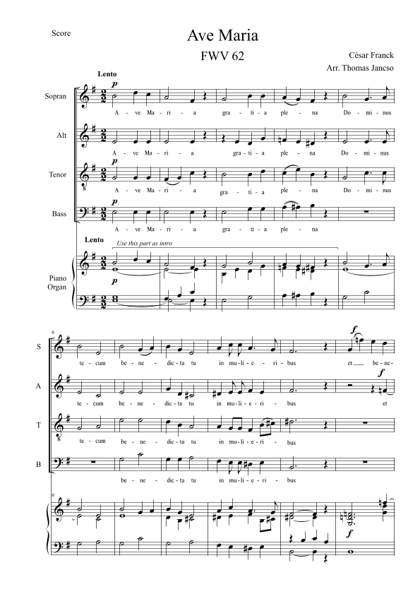 Ave Maria (arr. Thomas Jancso)