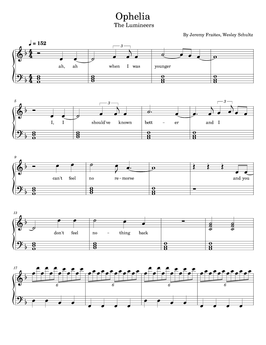 Ophelia (arr. poon)
