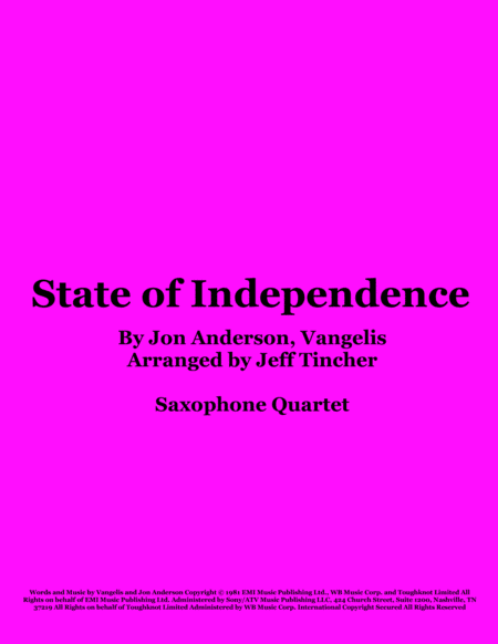 State Of Independence (arr. Jeff Tincher)