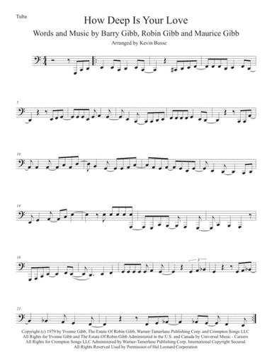 How Deep Is Your Love  from the Motion Picture SATURDAY NIGHT FEVER (arr. Kevin Busse)
