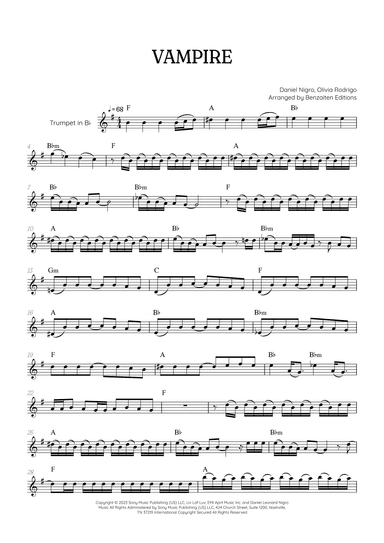 Vampire (arr. Benzaiten Editions)