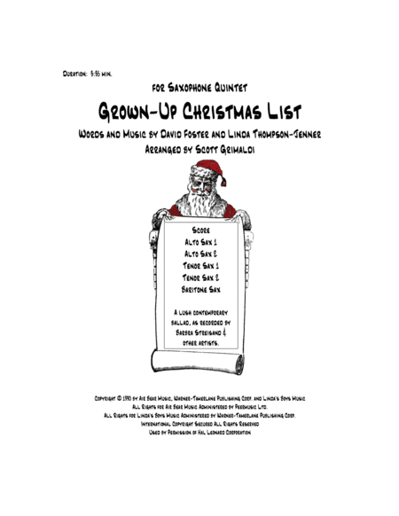 Grown-Up Christmas List (arr. Scott Grimaldi)