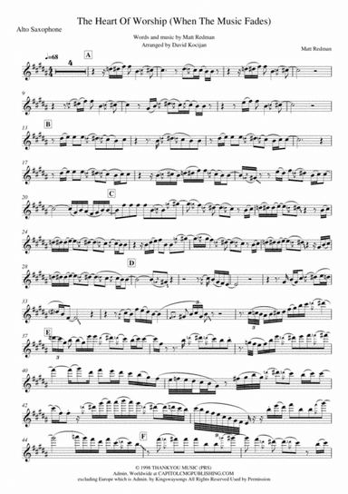 The Heart Of Worship (when The Music Fades) (arr. David Kocijan)
