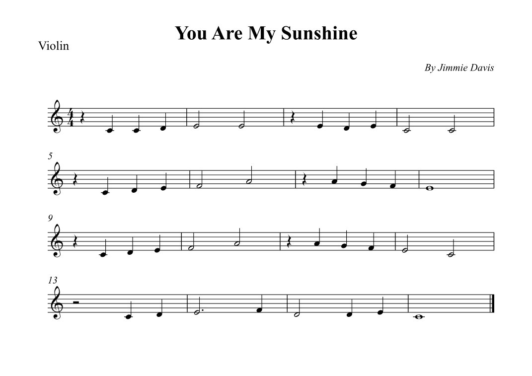 You Are My Sunshine (arr. Wesley S. SIlva)