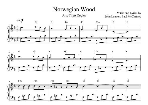 Norwegian Wood (this Bird Has Flown) (arr. Theo Degler)
