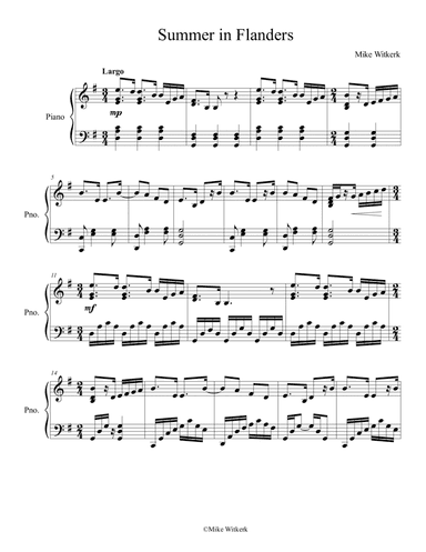 Mike Witkerk - Summer in Flanders (Piano)