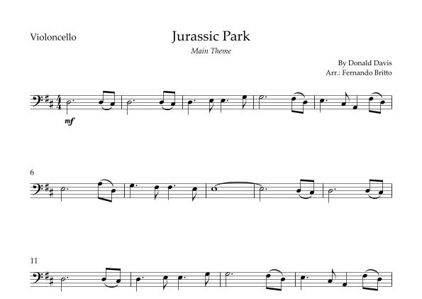 Jurassic Park Iii (arr. Fernando Britto)