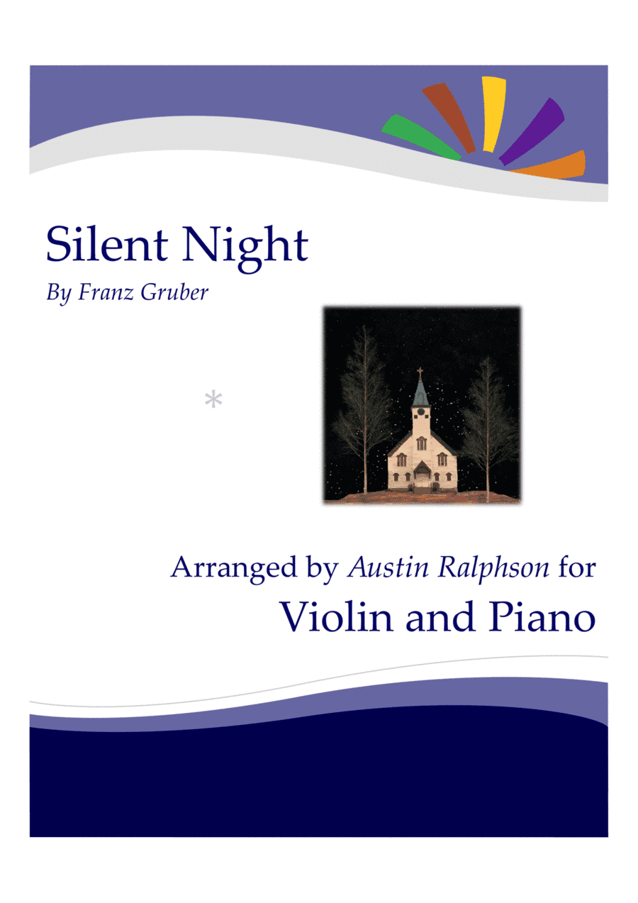 Silent Night for violin solo - with FREE BACKING TRACK and piano accompaniment to play along (arr. Austin Ralphson)