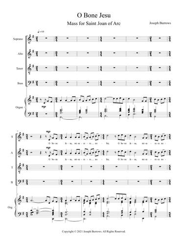 O Bone Jesu - Vocal Score