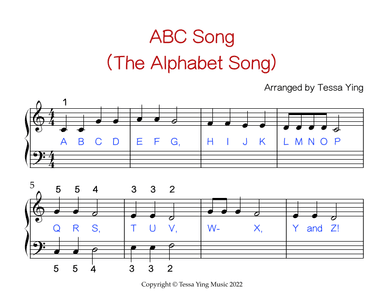 ABC Alphabet Song (arr. Tessa Ying)