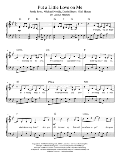 Put A Little Love On Me (arr. Carolyn Medrano)