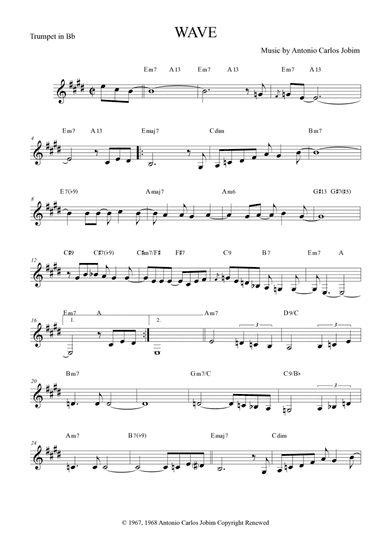 Wave (arr. The Sheet Music Library)