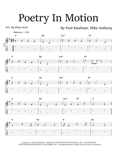 Poetry In Motion (arr. Enea Acco)