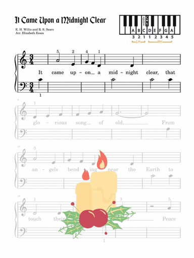 It Came Upon a Midnight Clear - Primer Level (arr. Elizabeth Essex)