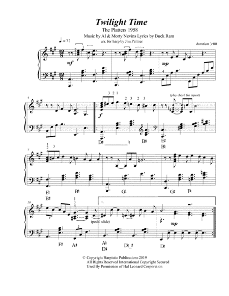 Twilight Time (arr. Jim Palmer)