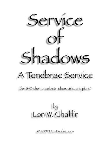 Service of Shadows: A Tenebrae Service