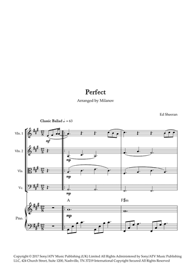 Perfect (arr. Milanov)