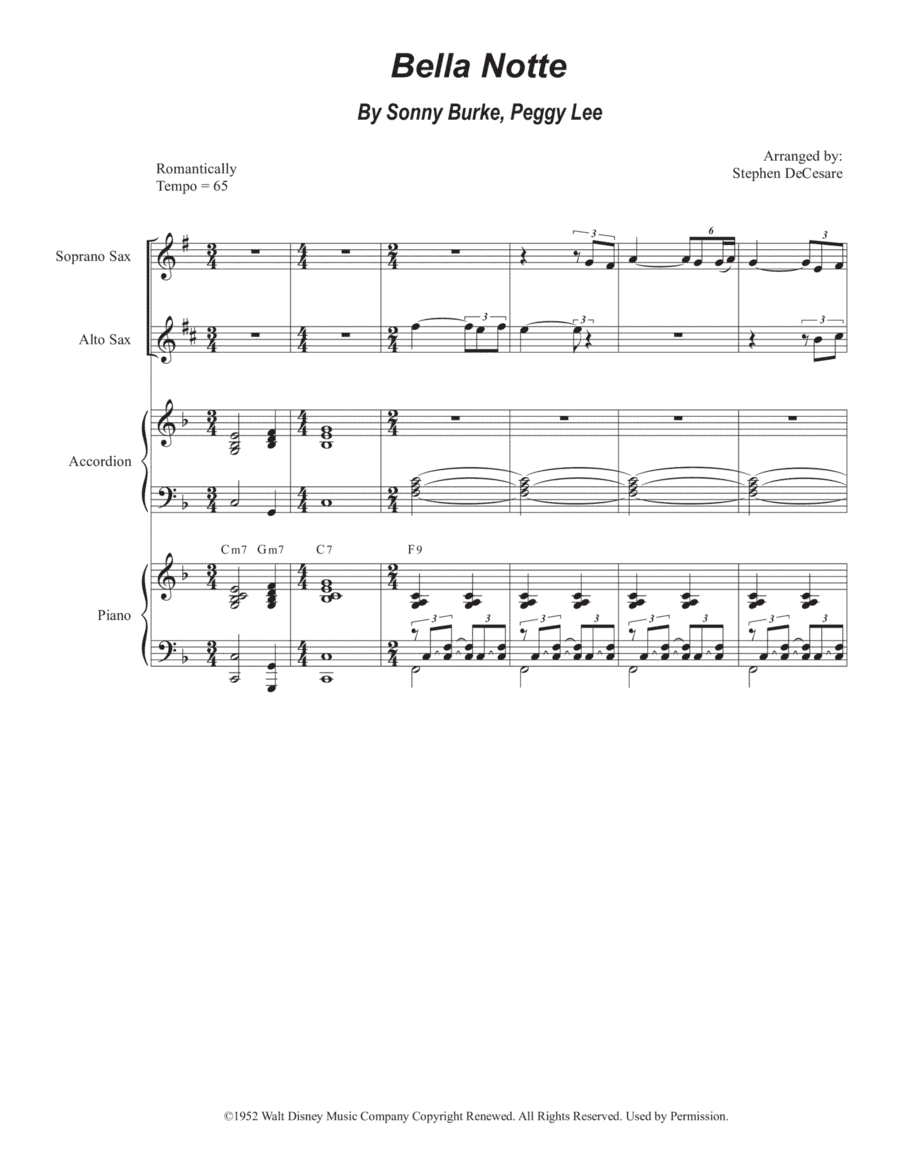 Bella Notte (arr. Stephen DeCesare)