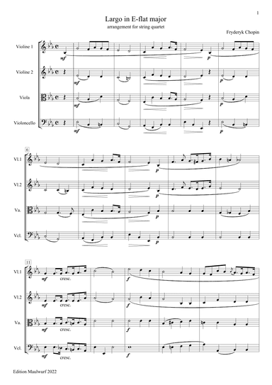Largo in E-flat major (arr. Edition Maulwurf)