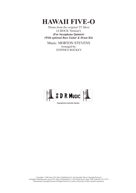 Hawaii Five-O Theme (arr. Arranged by Stephen Rockey)