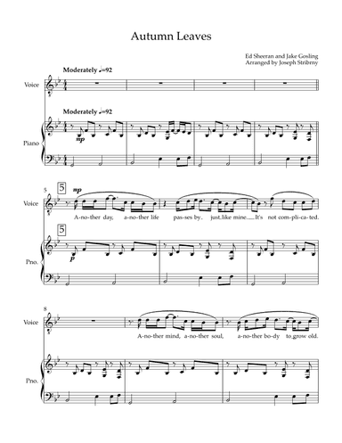 Autumn Leaves (arr. Joseph Stribrny)