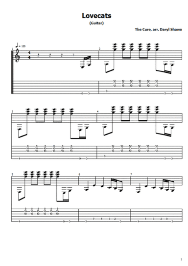 The Lovecats (arr. Daryl Shawn)