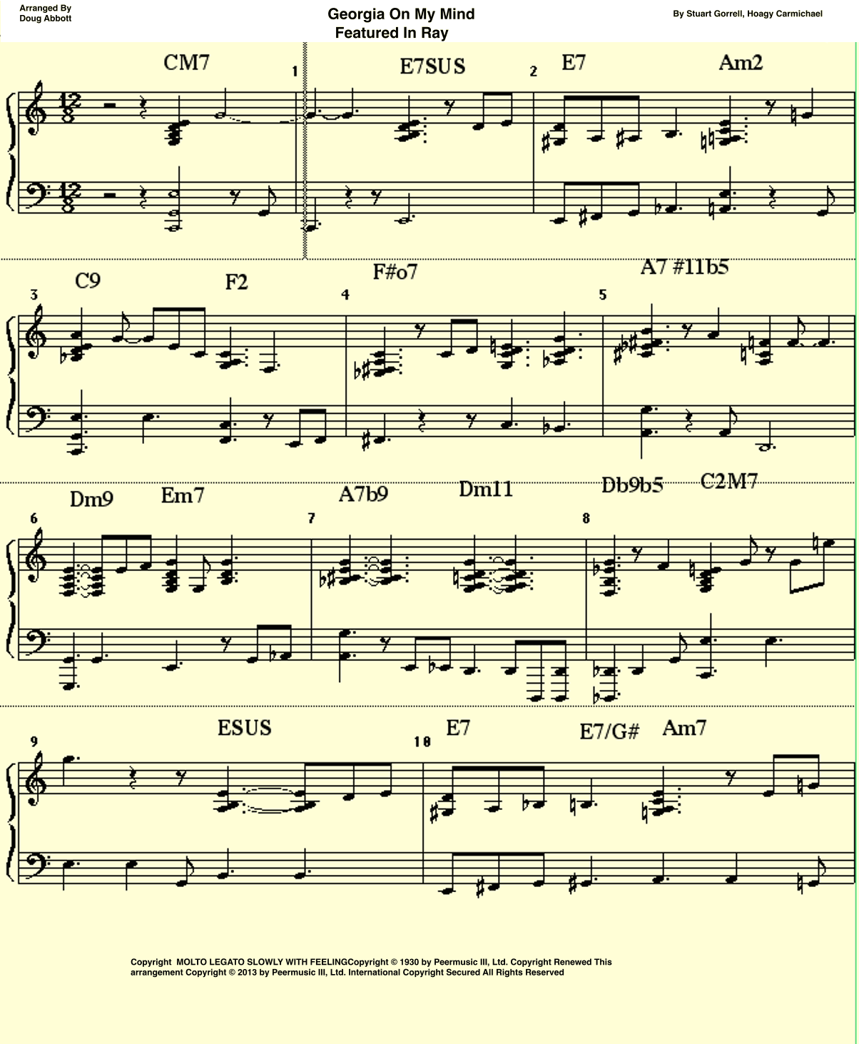 Georgia On My Mind (arr. Doug Abbott)