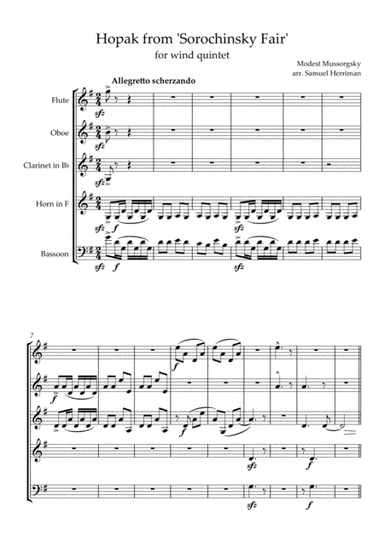 Hopak from 'Sorochinsky Fair' (arr. Samuel Herriman)