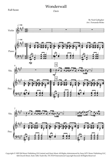 Wonderwall (arr. Fernando Britto)