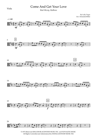 Come And Get Your Love (arr. Fernando Britto)