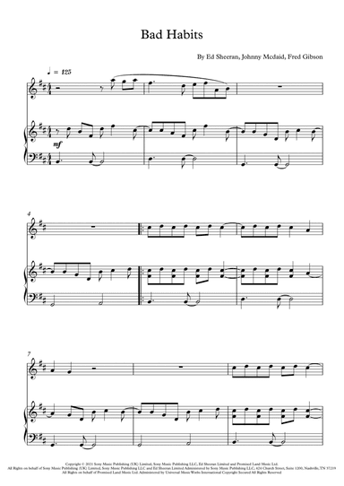 Bad Habits (arr. Fernanda Moura)