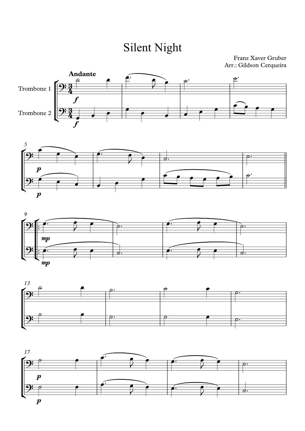 Silent Night (arr. Gildson Cerqueira)