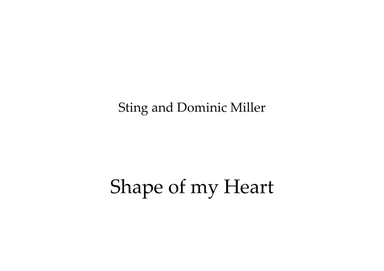 Shape Of My Heart (arr. Matias Reimondez)