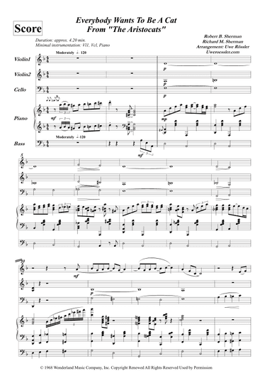 The Aristocats (arr. Uwe Roessler / Rössler / Rassler)
