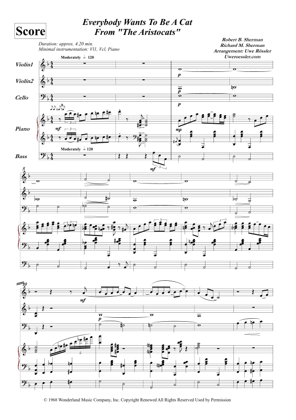The Aristocats (arr. Uwe Roessler / Rössler / Rassler)
