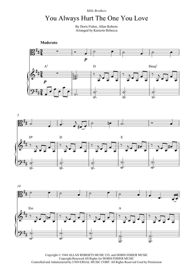 You Always Hurt The One You Love (arr. Kaiserin Rebecca)