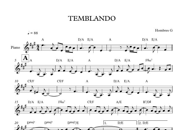 Temblando (arr. Mateo Aguilar)