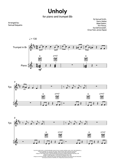 Unholy (arr. Samuel Sequeira)