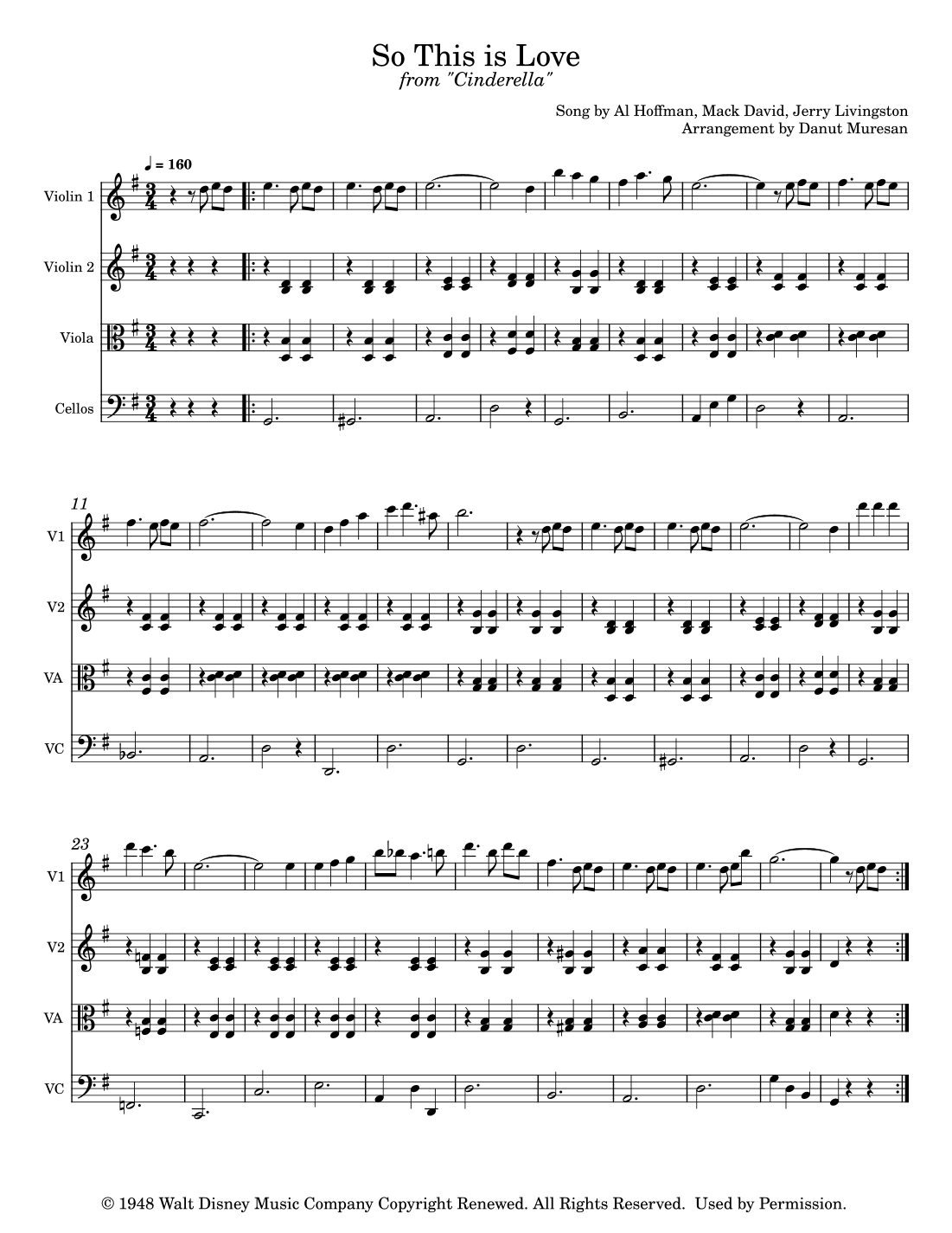 So This Is Love (arr. Danut Muresan)