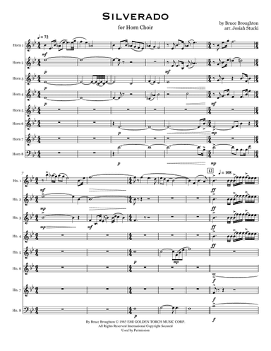 Silverado (arr. Josiah Stucki)