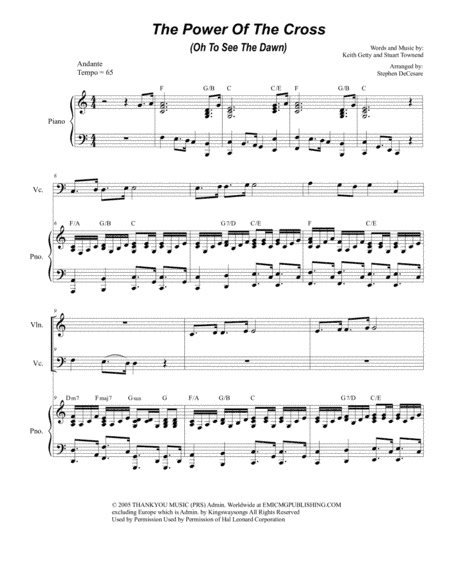 The Power Of The Cross (Oh To See The Dawn) (arr. Stephen DeCesare)