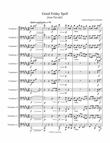Good Friday Spell from Parsifal for 12 Trombones (arr. Sy Brandon)