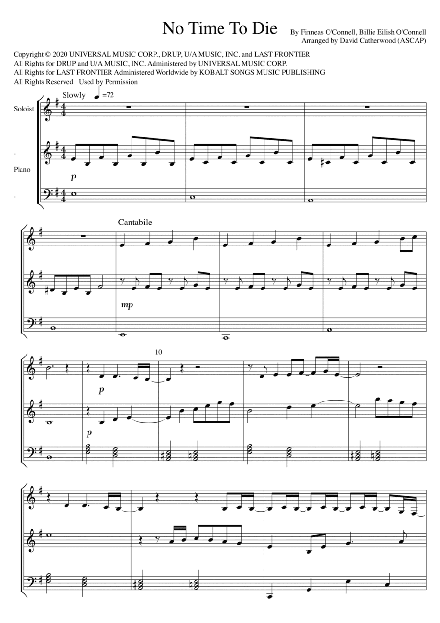 No Time To Die (arr. David Catherwood)