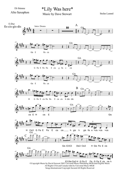 Lily Was Here (arr. Stefan Lamml)
