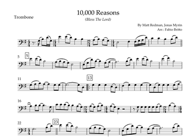 10,000 Reasons (bless The Lord) (arr. Fabio Britto)