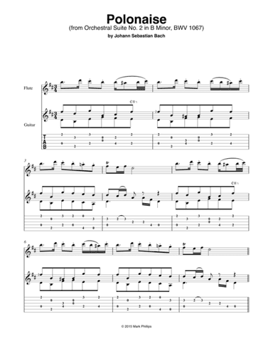 "Polonaise" from Orchestral Suite No. 2 in B Minor, BWV 1067 (arr. Mark Phillips)